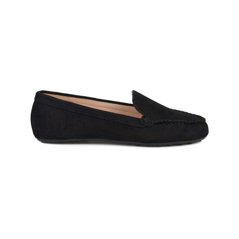 JOURNEE COLLECTION Womens Black Halsey Round Toe Slip On Loafers Shoes 8 W - Picture 3 of 4
